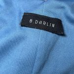 B Darlin Cowl Neck Dress Womens Small Blue Paisley Floral Maxi Party Evening Photo 4