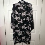 Spiritual Gangster Spiritual Ganster White, Grey and Black Floral Kimono Tie Robe / Swim Cover OS Photo 7