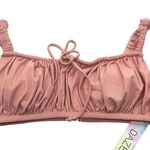 Sundazed Ledia Metallic Shirred Bikini Top Removable Cups Pink 32B/C Size undefined Photo 1