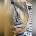 Coco Bianco ⭐️ striped linen blend button front crop top size XL Photo 4