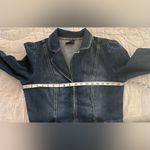 Ashley Judd Denim Jacket Size M Casual Ruffled Bohemian Fall Jacket Blue Size M Photo 7