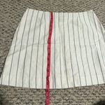 Gap  Linen-Cotton Mini Skirt New Off White Pinstripe- Size 2 Photo 3