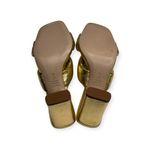 Schutz new  𒀭 Fairy High Heeled Sandal 𒀭Metallic Gold Shimmer Leather 𒀭 7.5M 𒀭 Photo 13