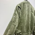 BLANK NYC NWT  Free People Faux Suede Bomber Jacket, Green | Size XS Photo 4
