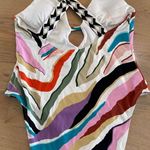 BCBGMAXAZRIA Woemns Vacation Zoey Plunge One-Piece Suit Multizebra size 10 Photo 12