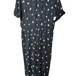 Old Navy Women's Short Sleeve Open Back Black Floral Jumpsuit Sz L NWT Photo 8