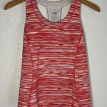 The North Face  Orange Stripe Athletic Nylon Tank Top Vapor Wick Medium Photo 0