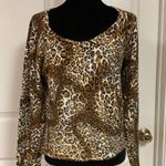 Capri longsleeves leopard sequins & beads sweater. Size large Photo 0