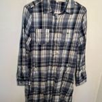 Love Tree  Shirt Dress Blue Plaid Photo 2