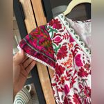 Anthropologie Floral smocked waist maxi midi dress ruffle flutter sleeve colorful bright print Photo 5