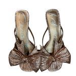 Circus NY by Sam Edelman Natalina Metallic Bow Kitten Heel Slide Sandals Size 10 Gold Photo 5