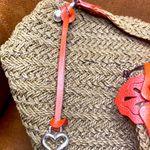 Brighton JUTE AND ROSE CORAL LEATHER LARGE BAG Photo 7