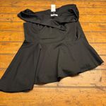 Jasambac Black Off The Shoulder Ruffle Peplum Top Size 2XL Photo 0