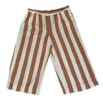 BeachLunchLounge  White Brown  High Rise Wide Leg Pull on Y2K Bohemian XL #1780 Photo 0