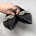 Giuseppe Zanotti  Rhinestone Embellished Croc Leather Pointed Toe Ballet Flats 38 Photo 5