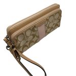 Coach  Tan Signature Canvas Wristlet  Wallet Photo 3
