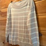 CHAPS  Tan and White Striped Blouse size M Photo 0