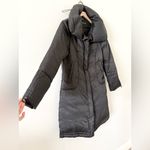 Platinum Utex Down High Collar Puff Long Coat in Black Size S Photo 1