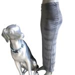 Jessica Simpson  Gray Striped Fitted Maxi Skirt Women's Size XS Photo 3