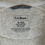 LL Bean Women's Oatmeal Fleece Full Zip Up Jacket Size XL Regular White Photo 3