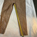 SheIn Faux Leather Tan Pants M Pleather Streetwear Party Winter Rave Cute Goth Photo 5