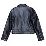 Rebecca Minkoff  Womens Jett Cropped Moto Jacket Size L Black Biker Zipper Belted Photo 3