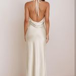 Cream Satin Dress White Size XS Photo 2