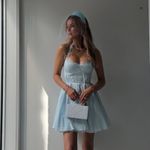 House Of CB  Harriet Bluebell Cotton Halter Mini Dress S Photo 1