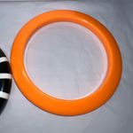 Vintage 80s‎ Set of Bangle Bracelets Orange Photo 2