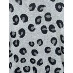 Abercrombie & Fitch  Gray Black Knit Leopard Long Sleeve Crew Neck Sweater Size M Photo 4