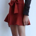 ZARA Orange Tweed Mini Skirt Photo 1