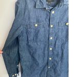 Banana Republic Banana‎ Republic Outlet Long Sleeve Indigo Button Up Shirt S Photo 6