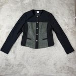 CAbi  Blazer Jacket Career‎ Office Button Front Gray Black MD Photo 2