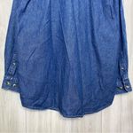 Christine Alexander Bedazzled Cat Button Down Chambray Denim Shirt size M Medium Blue Photo 5