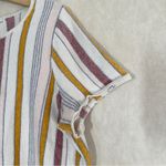 Madewell Women’s Blakley Stripe Sweater Knit Tee Top Pearl Ivory Multicolor 2X Photo 5