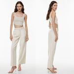 Aritzia  Babaton Sculpt Knit Bustier Tank Cropped Top Off White Medium Photo 2