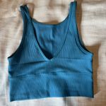 Teal Ribbed Tank Top Blue Size M Photo 1