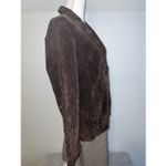 Women’s Suede 100% Genuine Leather Blazer 10 Espresso Brown Photo 1