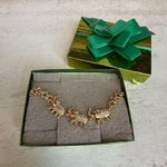 NIB Gold Elephant Charm Bracelet Black Photo 0