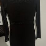 Divided Black Mini Dress Photo 2