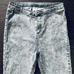 Classic Fashion Vintage 80s Grey Acid Washed High Rise Jeggings/Leggings Size L Photo 3