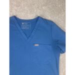 FIGS  Catarina One-Pocket Scrub Top Women's Small‎ Capri Blue EUC Photo 1