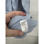 Talbots Blue Ribbon Tie Back Pima Cotton Sweater Women L 3/4 Sleeve Minimalist Photo 3