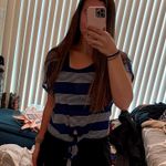 Kirra Kira Striped Tie Crop Top Photo 0