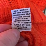525 America  Orange Acrylic Fringe Sweater Size L Photo 5