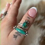 Turquoise sterling silver ring Blue Photo 0