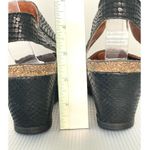 Taos Women's Boardwalk Wedge Sandal Black Size 40 Hook & Loop Reptile Embossed Photo 7