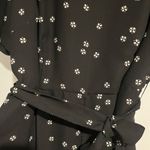 Vince Camuto Elbow Sleeve Ditsy Re-set Belted Jumpsuit RICH BLACK sz 18W Photo 6