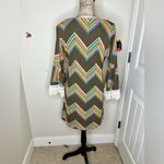 Judith March NTM: Retro Style Chevron Print Shift Style Knee Length Dress Sz M Photo 7