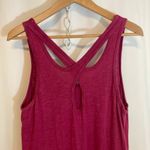 Pink Contrasting Summer Lightweight Tank Cross Back High Low Midi Dress Size M Photo 5